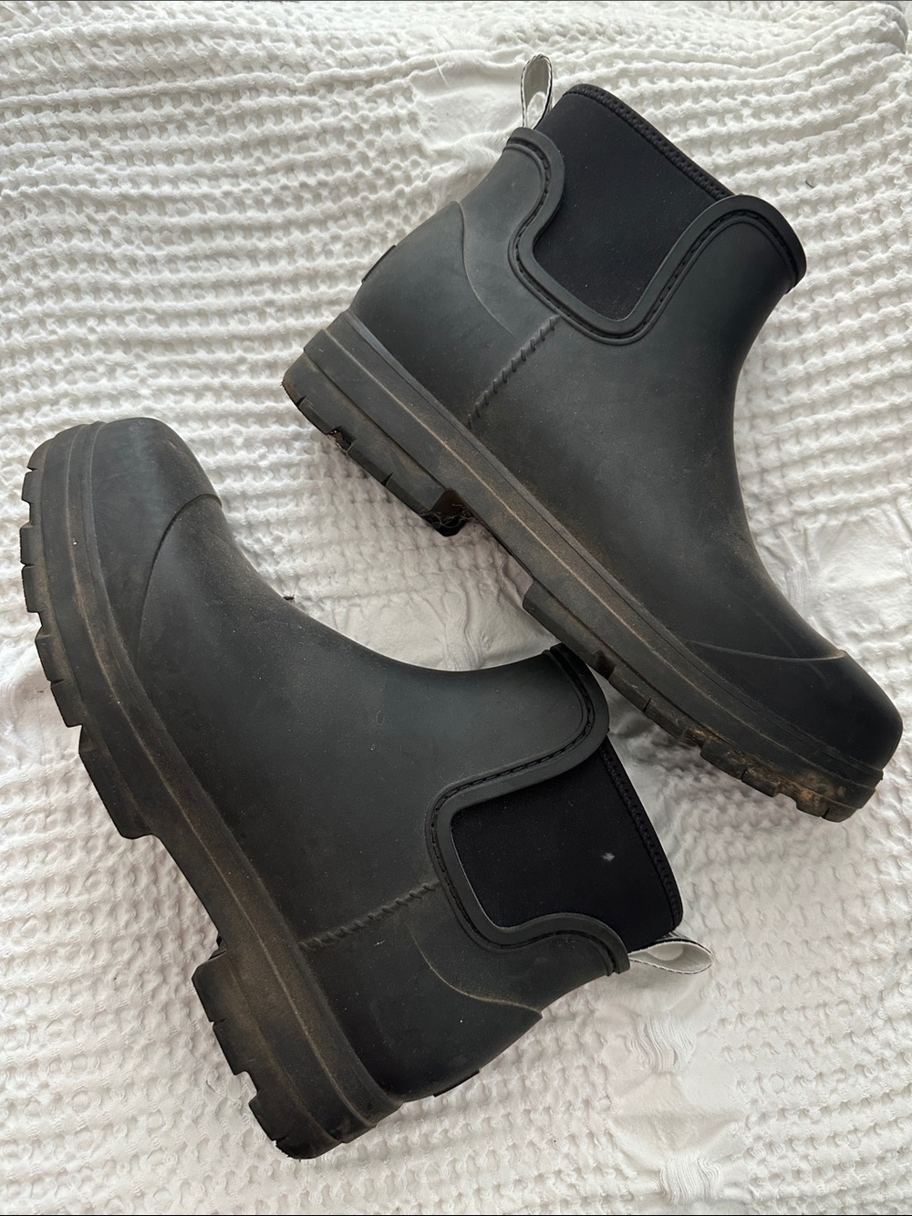 Women’s Black Chelsea Work Boots - Classic Waterproof Ankle Boot (10)
